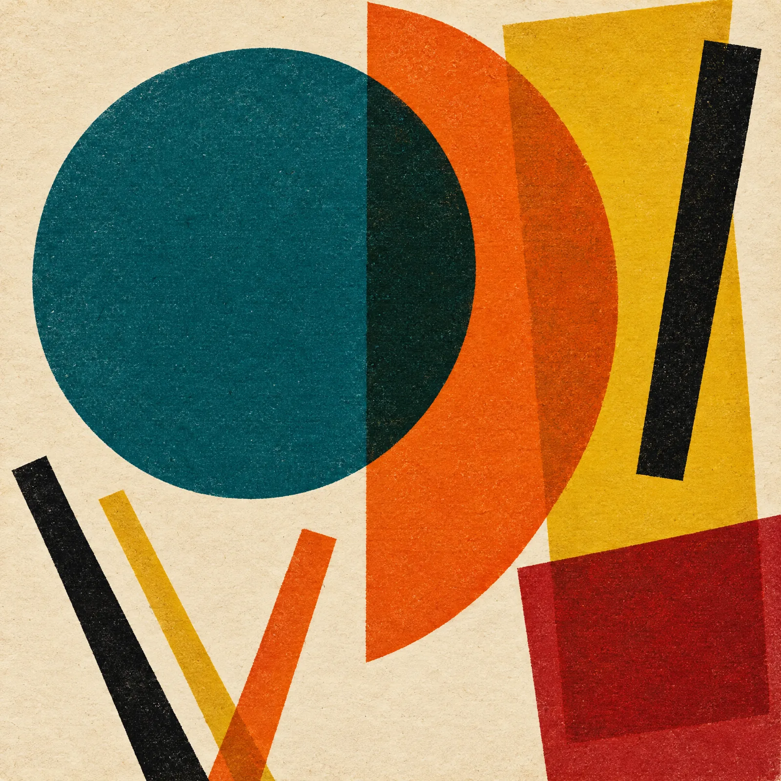 An abstract mid-century jazz record cover made by Stella.